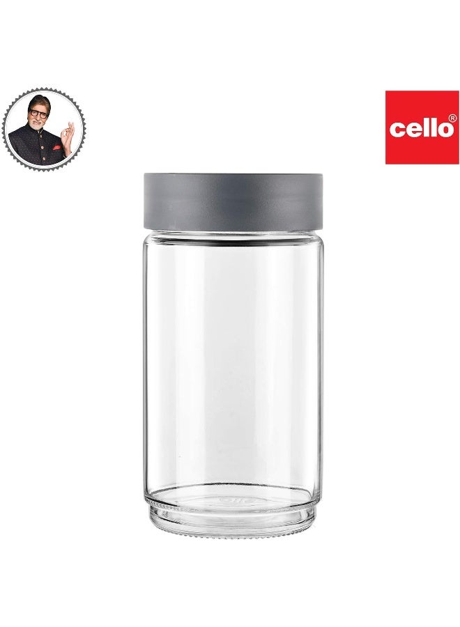 Cello Modustack Glassy Storage Jar, Stackable, Clear, 2000ml, Grey - Image 2