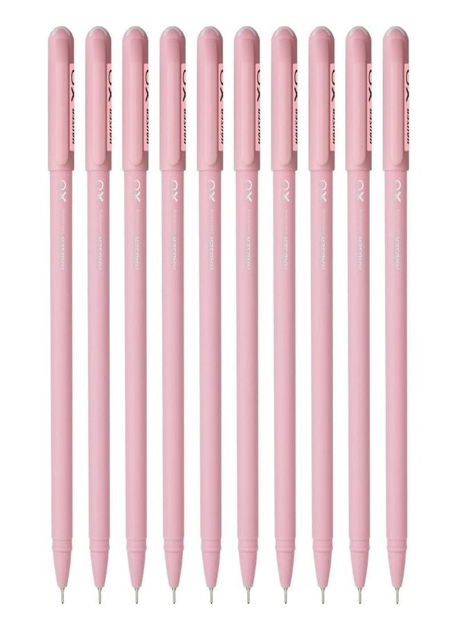 Hauser XO 0.7mm Ball Pen Box Pack | Sleek Body & Minimalistic Design | Matt Finish & Solid Body Type | Low Viscosity Ink With Ultra Durable Tip | Red Ink, Pack of 20 Pens - Image 2