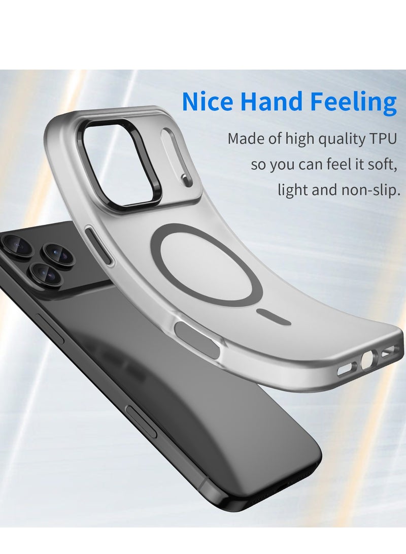 Abania iPhone 17 Pro Max Case Compatible with MagSafe, Magnetic Translucent Brushed Matte Black Phone Case, Anti-Yellowing & Anti-Fingerprint, Slim Fit Hard Back Soft Bumper Protective iPhone 17 Pro Max Cover - Image 3