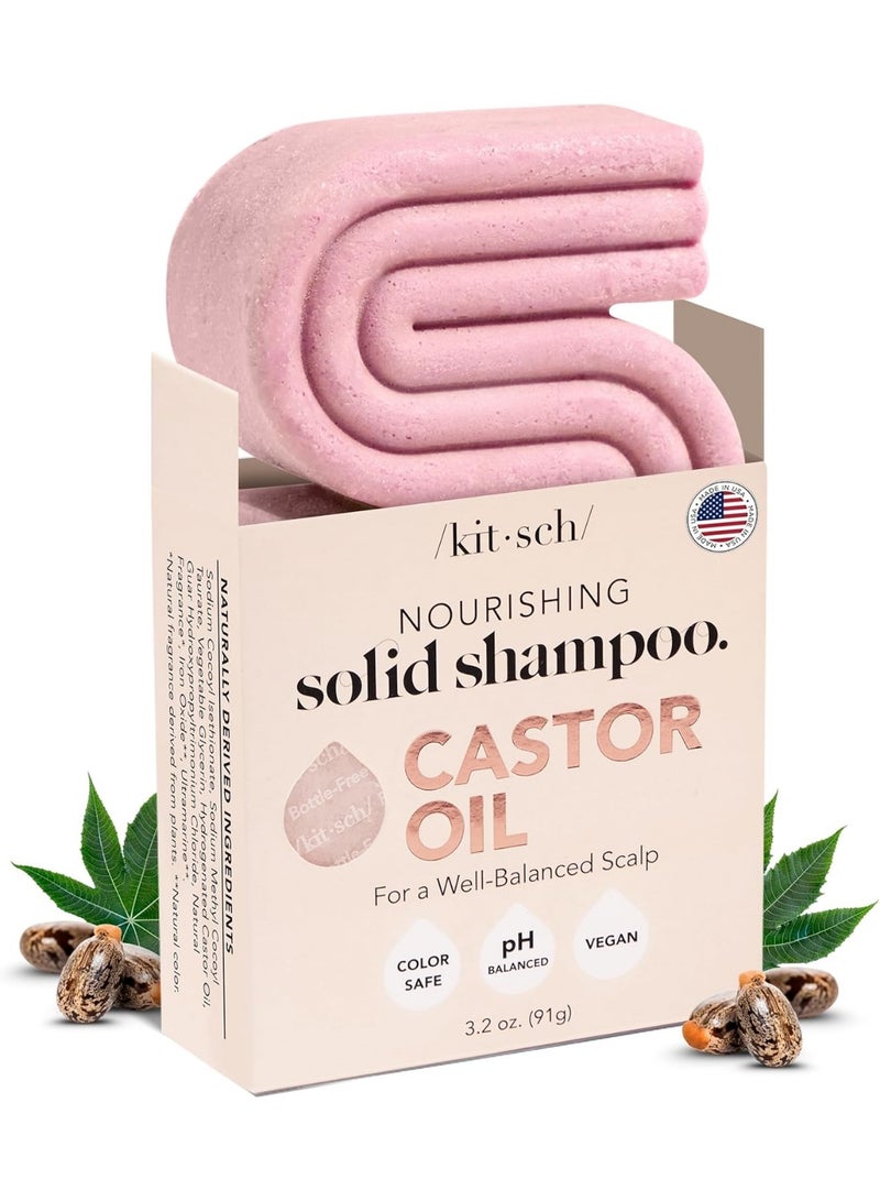Kitsch Ketchup Nourishing Shampoo with Castor Oil by Hair Growth Bottle-Free Eco-Friendly Shampoo Hydrates and Moisturizes Dull and Dry Hair All Natural Daily Shampoo Chemical-Free Softens and Strengthens - Image 1