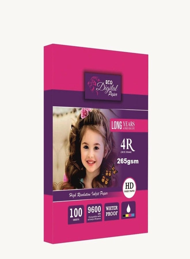 ورق صور ساتان غير لامع Gmp 255 Gsm 4R Rc مقاس 4×6 (100 ورقة)