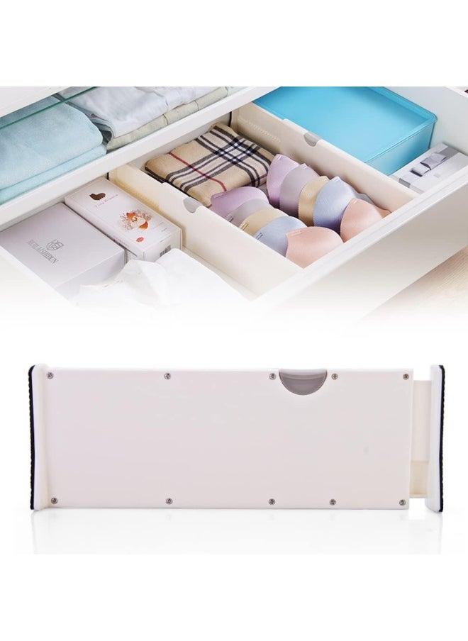 IBAMA - IBAMA Large Adjustable Drawer Dividers Organizer Separators Plastic Dresser Organizer for Bedroom, Bathroom, Closet, Baby Drawer, Office Desk, Kitchen Storage - Image 1