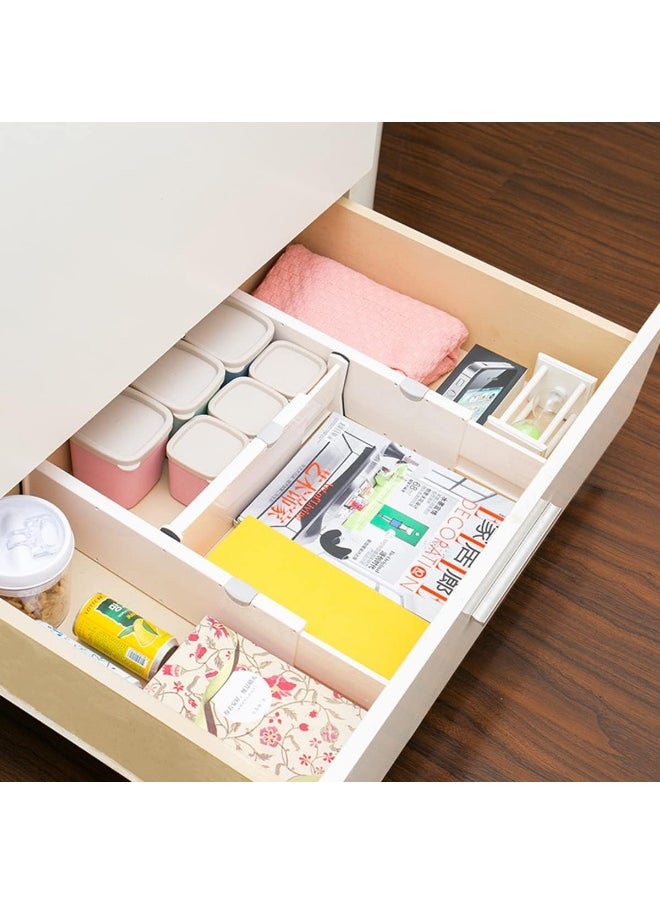 IBAMA - IBAMA Large Adjustable Drawer Dividers Organizer Separators Plastic Dresser Organizer for Bedroom, Bathroom, Closet, Baby Drawer, Office Desk, Kitchen Storage - Image 1