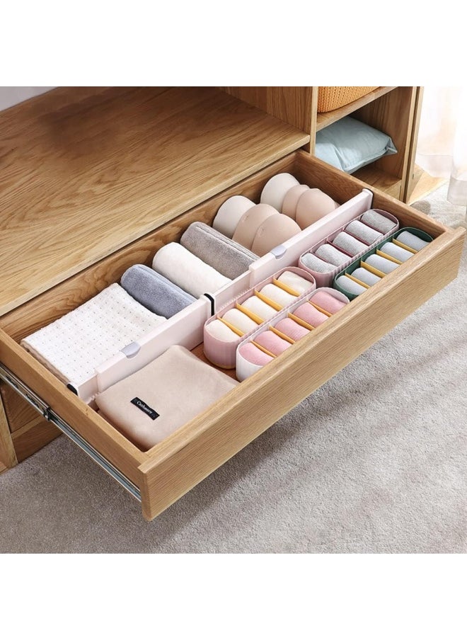 IBAMA - IBAMA Large Adjustable Drawer Dividers Organizer Separators Plastic Dresser Organizer for Bedroom, Bathroom, Closet, Baby Drawer, Office Desk, Kitchen Storage - Image 1