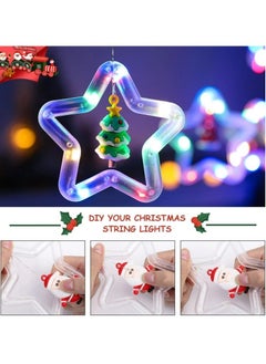 WILLED Christmas String Lights 120 LED Window Curtain Lights with Remote, Multicolor Waterproof Fairy Lights with Hanging Xmas Ornaments for Indoor Outdoor Xmas Tree Patio Garden