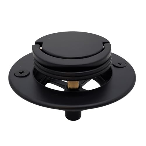 Westbrass D320-62 Roman Tub Drain Trim, 3-9/16" OD, Matte Black - Image 1