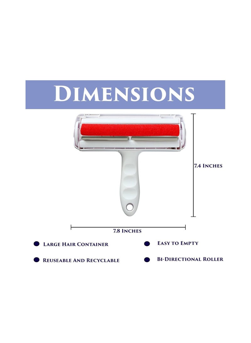مقبض مطور مريح ومزيل شعر الحيوانات الأليفة القابل لإعادة الاستخدام ، أسطوانة إزالة شعر القطط والكلاب الفورية للفراش ، مناسبة لكل مادة ، منزل خالٍ من شعر الحيوانات الأليفة - Image 2