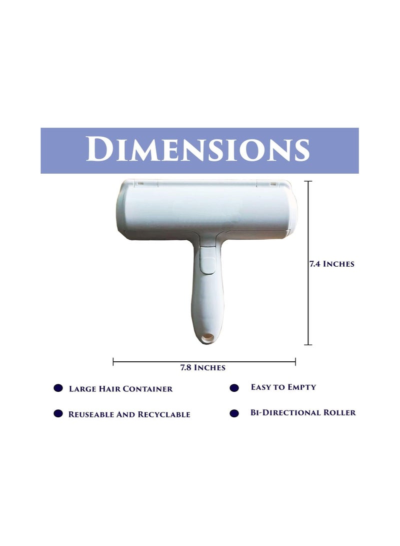مقبض مطور مريح ومزيل شعر الحيوانات الأليفة القابل لإعادة الاستخدام ، أسطوانة إزالة شعر القطط والكلاب الفورية للفراش ، مناسبة لكل مادة ، منزل خالٍ من شعر الحيوانات الأليفة - Image 3