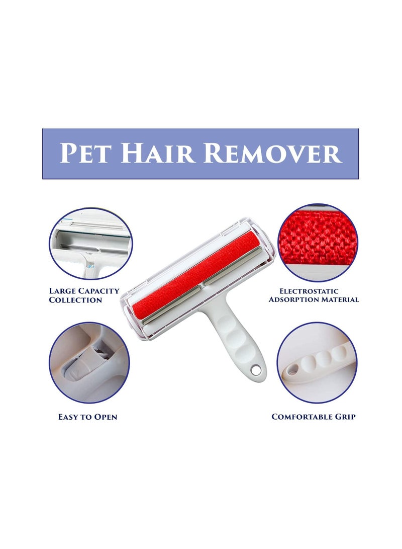 مقبض مطور مريح ومزيل شعر الحيوانات الأليفة القابل لإعادة الاستخدام ، أسطوانة إزالة شعر القطط والكلاب الفورية للفراش ، مناسبة لكل مادة ، منزل خالٍ من شعر الحيوانات الأليفة - Image 4