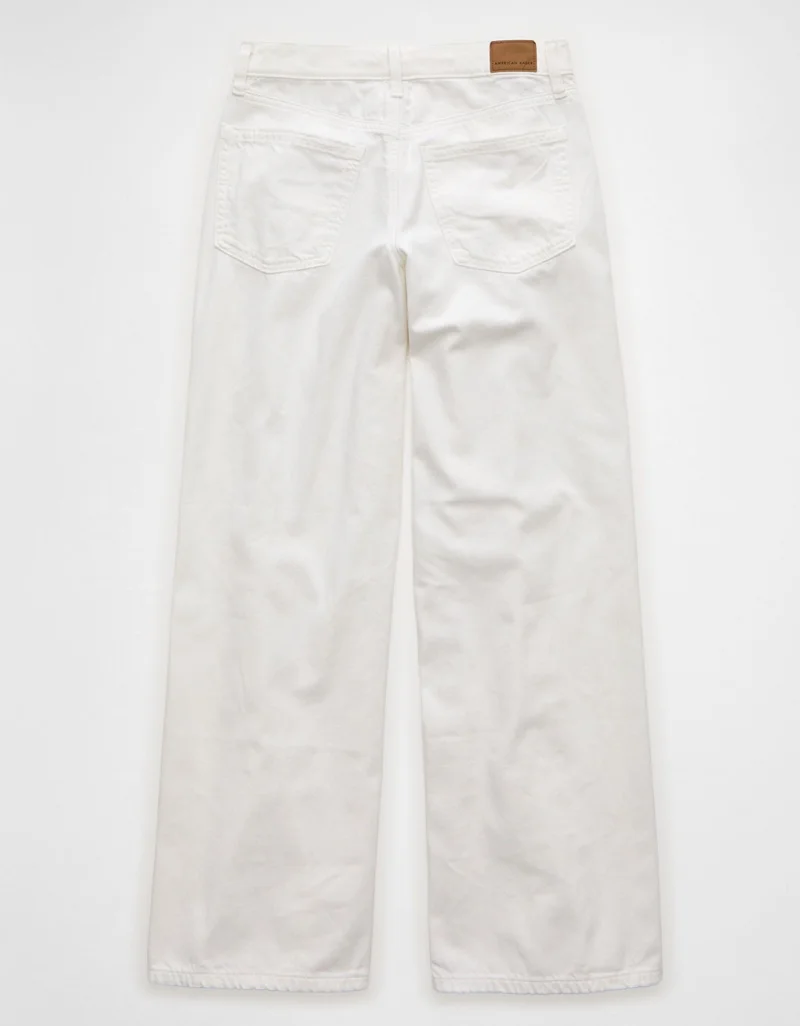 American Eagle  AE Dreamy Drape Strigid Low-Rise Baggy Wide-Leg Jean for Women | Best Price UAE