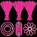 YOFOBU 150 PCS Pink Glow Sticks Bracelets Necklaces 8 Glowsticks Bulk with Connectors Glow In The Party Supplies Glowing Neon Party Favors for Mothers Day 4th of July Gender Reveal Wedding Birthday - Image 3