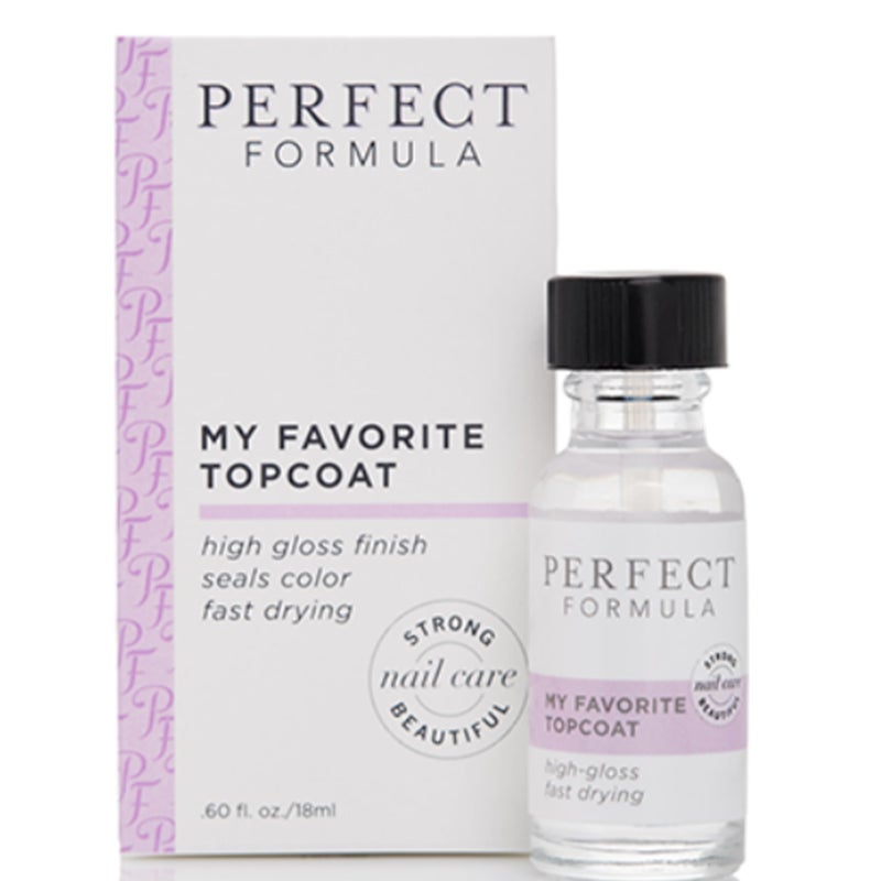 Perfect Formula My Favorite Top Coat - Ultra High Gloss Top Coat and Nail Strengthener - 0.6 Fl Oz, Made In The USA - Image 2