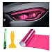 Suvnie 12 48 Inch Car Light Tint Film Shiny Chameleon Headlights Tail Lights Fog Lights Films with Squeeze Cutter Self Adhesive Vinyl Film Sticker Sheet Roll Car Accessories Pink - Image 2