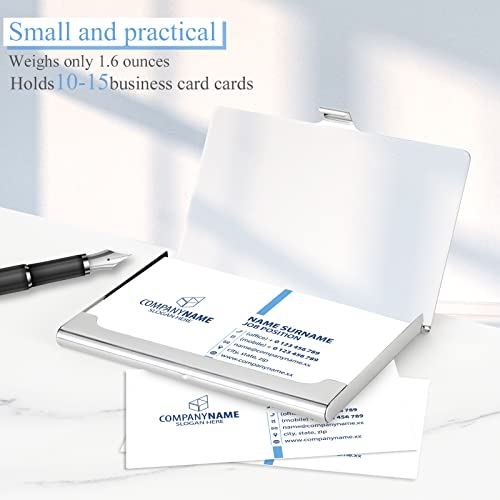 xiviers Business Card Holder，Color Printing Men's and Women's Business Card Case，Ultra-Thin Metal Business Card Organizer，Carry-on Pocket Wallet Business Card Holder,Purple Marble - Image 3