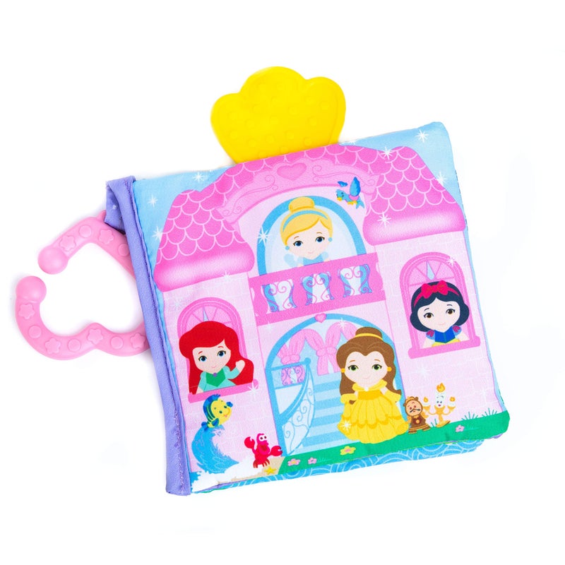 Disney Kids Preferred Baby Princess Soft Book with Teether Toy & Crinke Pages - Picture Book for Newborns - Image 1
