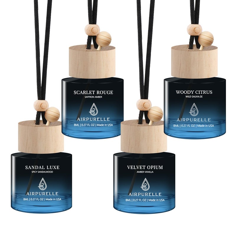 AirPurelle Car Air Freshners Hanging 4 Pack Long Lasting Air Freshener for Car 90 Days Fragrance Oil Diffuser Gift Set Four 027 FL OZ8ML Premium Car Fresheners Scent Made in USA Mothers Day Gift - Image 2