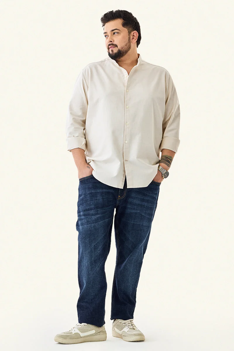 SNITCH 100% Cotton Plus Size Mandarin Shirt