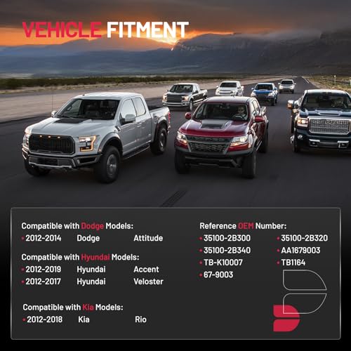 BDFHYK Throttle Body Assembly Compatible with Dodge Attitude 2012-2014, Hyundai Accent 2012-2019, Hyundai Veloster 2012-2017, Kia Rio 2012-2018 Replaces 35100-2B300, 35100-2B320, 35100-2B340 - Image 2