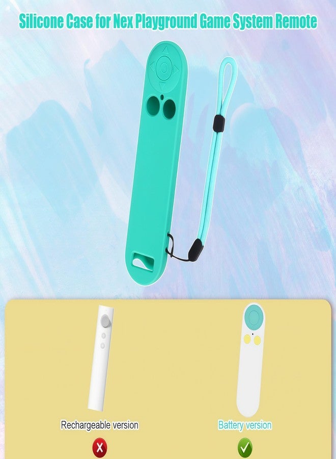 YouKnow Remote Silicone Case for Nex Playground Game System Remote with Wrist Strap, Protective Skin Grip Cover with Anti-Slip Texture & Precise Cutouts (Green) - Image 2