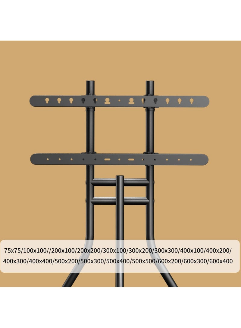 والالا حامل تلفزيون مع قاعدة ثلاثية القوائم لشاشات مسطحة مقاس 42-86 بوصة، حامل فني تلفزيوني قابل لضبط الارتفاع لغرفة المعيشة مع روابط كابلات، سعة تحميل قصوى 143.3 رطل، لغرفة النوم وغرفة المعيشة والاستوديو - Image 5