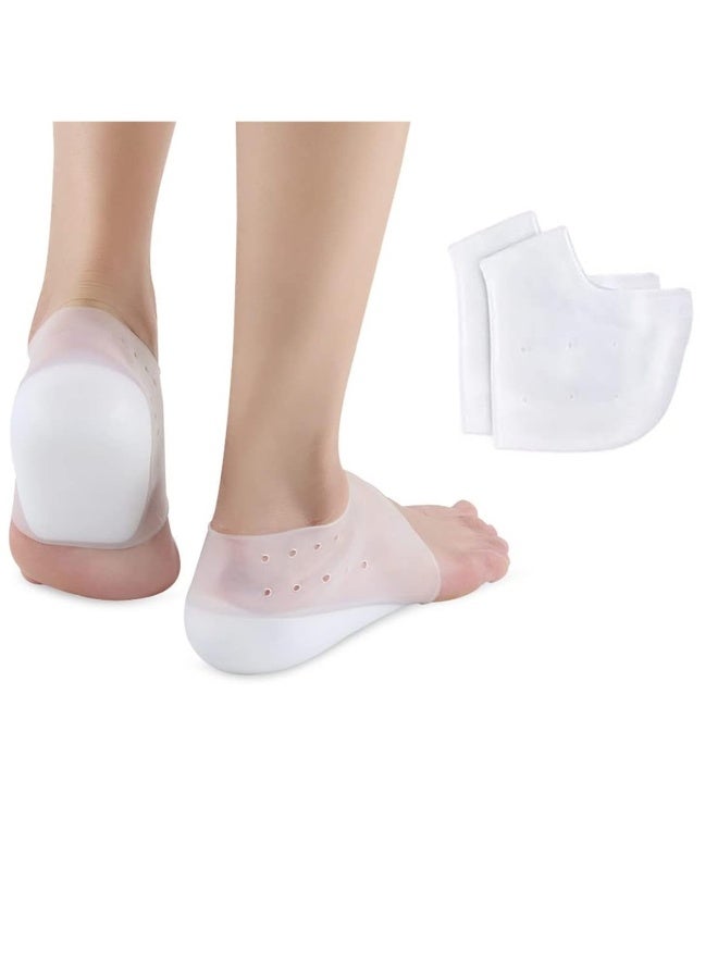 1 Pair Height Increase Insoles Invisible Height Insole Plantar Fasciitis Height Increase Heel Sleeve Arch Support Protection Heel Protector for Men Women 5.5cm - Image 1