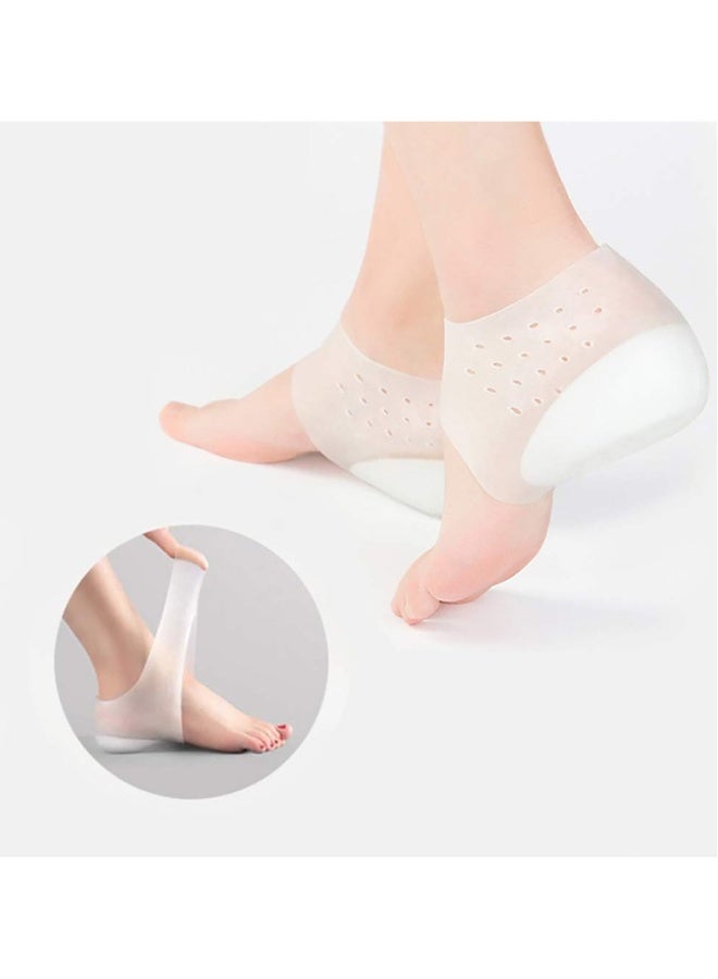 1 Pair Height Increase Insoles Invisible Height Insole Plantar Fasciitis Height Increase Heel Sleeve Arch Support Protection Heel Protector for Men Women 5.5cm - Image 3
