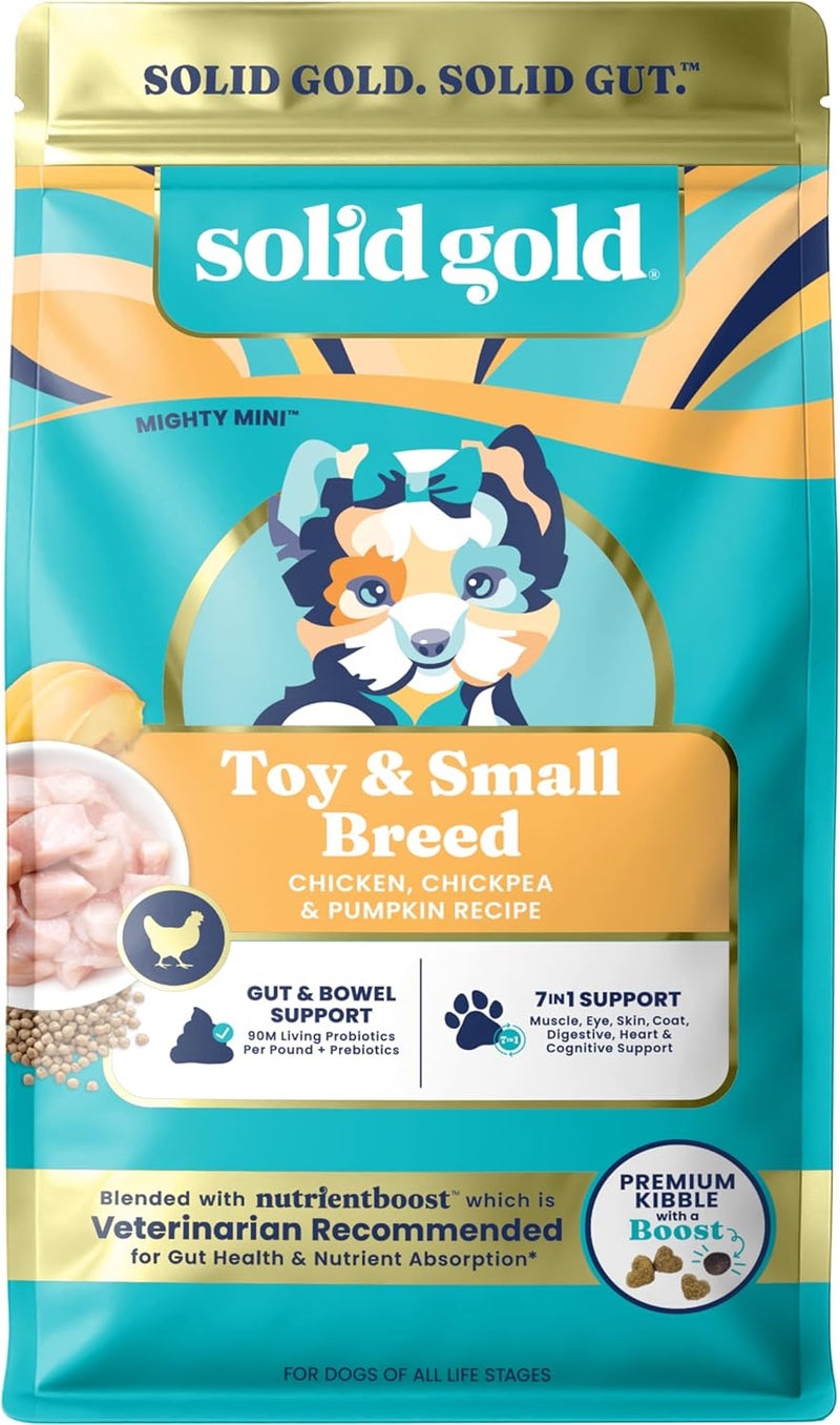 solid gold Classic practical design Dog Dry Food Mighty Mini Chicken Chickpea Pumpkin Recipe - 4.99 Kg Varied global sizing picks - Image 1