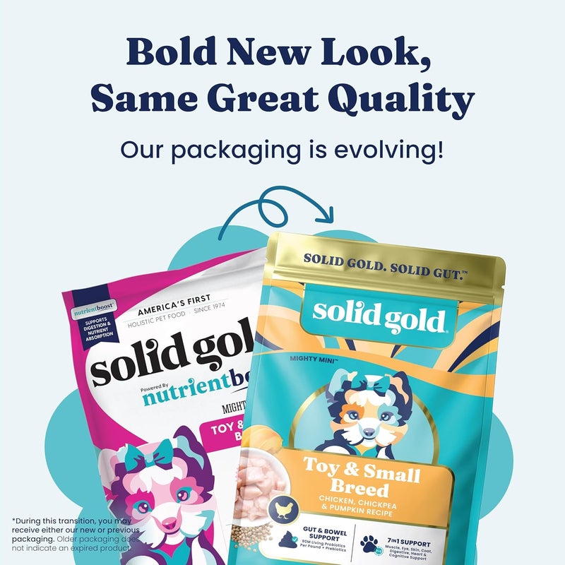 solid gold Classic practical design Dog Dry Food Mighty Mini Chicken Chickpea Pumpkin Recipe - 4.99 Kg Varied global sizing picks - Image 4