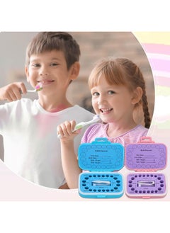 Caffox Caffox 2 Pack Tooth Holders for Kids Keepsake, Tooth Fairy Box, First Tooth Keepsake Box, Tooth Collection Container Boxes for Lost Teeth for Kids, Baby Teeth Saver Storage Case (Rainbow and Dinosaur)  - Image 3