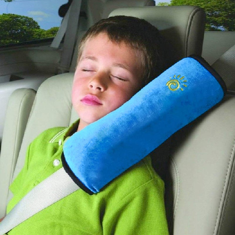 COFFLED 2PC Blue Seat Belt Pillow for Kids, Baby Seatbelt Pillow, Carseat Pillow Protector for Toddler Travel, Kids Travel Seat Belt Pillow, Seatbelt Strap Covers for Child Infant - Image 3