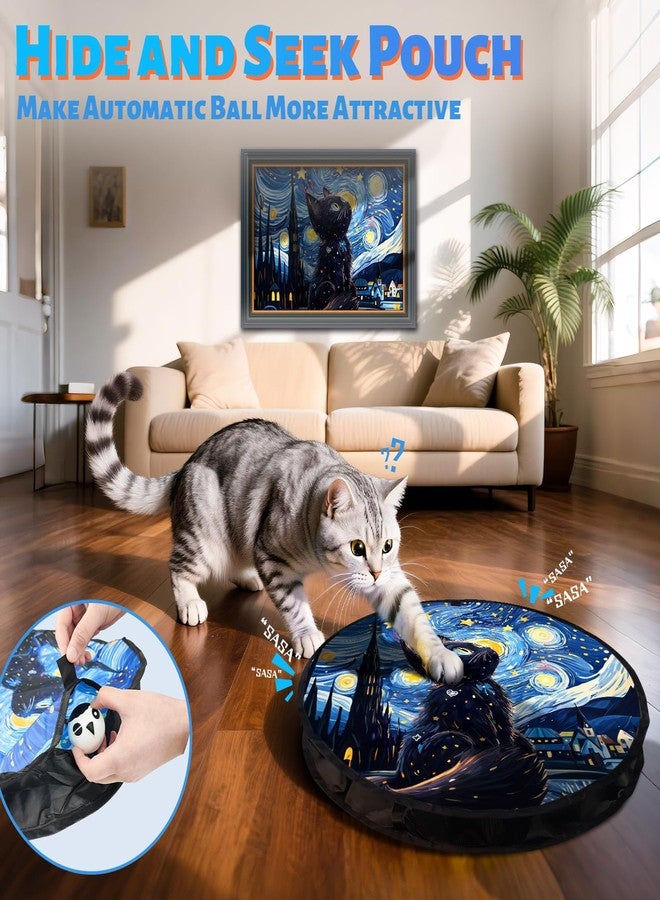 ORSDA Cat Toys Pouch, Cat Toys for Indoor Cats Hide and Seek Mat Suitable for Kitten Balls - Image 2