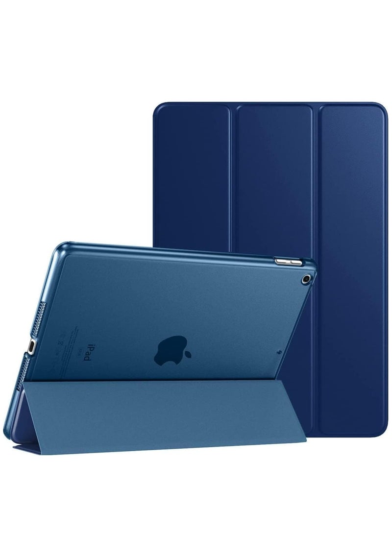 SmartGrist iPad 10.2 Case - Slim Translucent Hard PC Protective Smart Cover with Stand for iPad 9th/8th/7th Generation (2021/2020/2019) - Navy Blue - Image 1