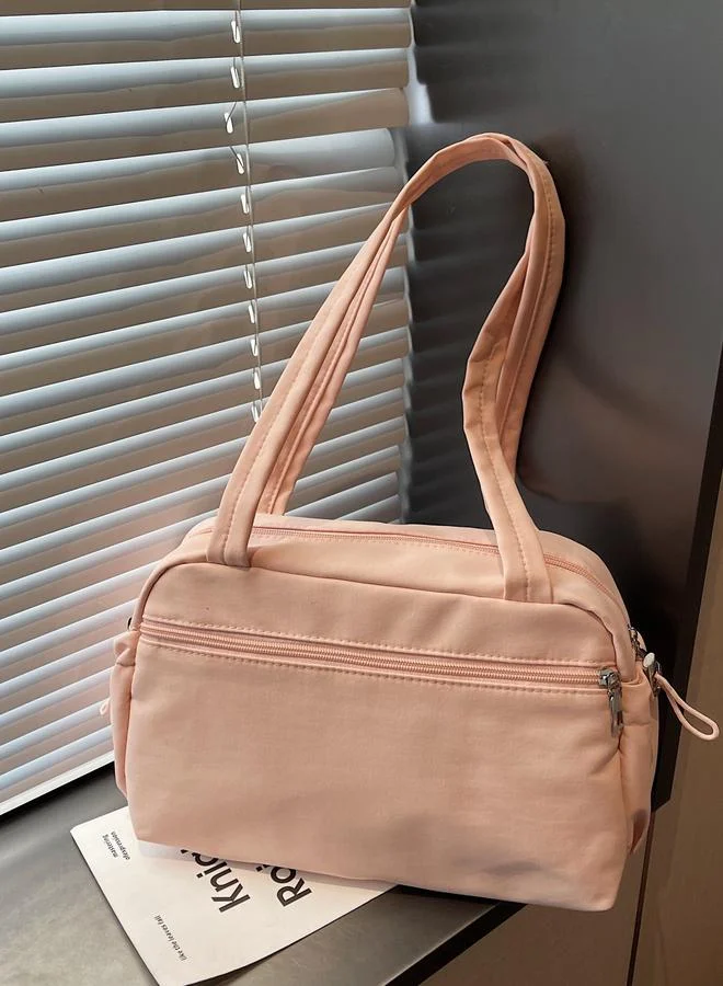 تايك تو Light Pink Shoulder Bag with Zip Closure