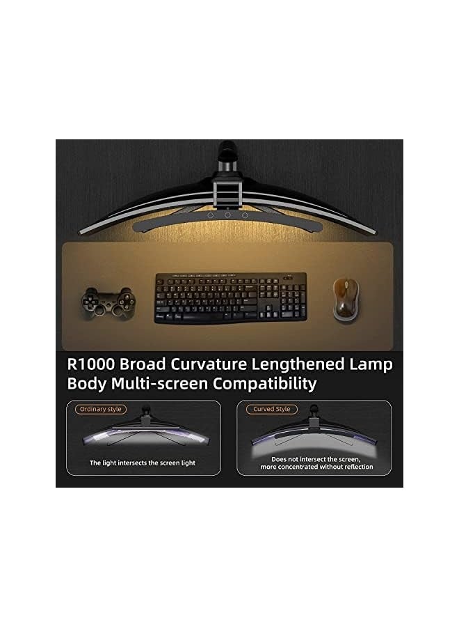 erorex Curved Monitor Light Bar for Curved Monitor,E-Reading LED Monitor Light with 3 Color Temperature Modes Stepless Dimming,Monitor Lamp with USB Powered for Work and Office  - Image 3