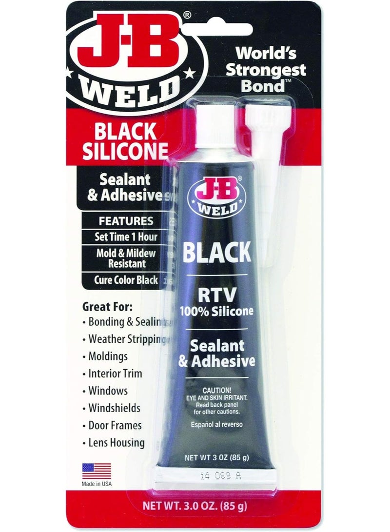J-B Weld 31319 Black RTV Silicone Sealant and Adhesive - 3 oz. - Image 3
