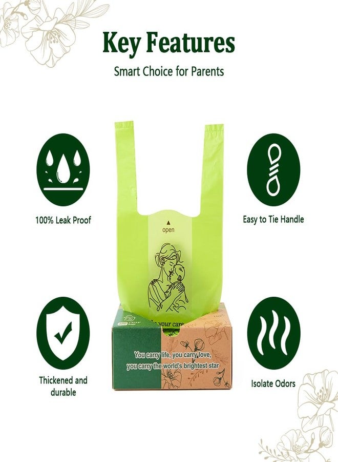 USBOO Diaper Bags Disposable for Baby, 300 Count Dirty Disposable Diaper Sacks, Easy-Tie Handles, Sanitary Napkin Disposal Bag, Diaper Disposal or Pet Waste Bags,Rainbow - Image 4