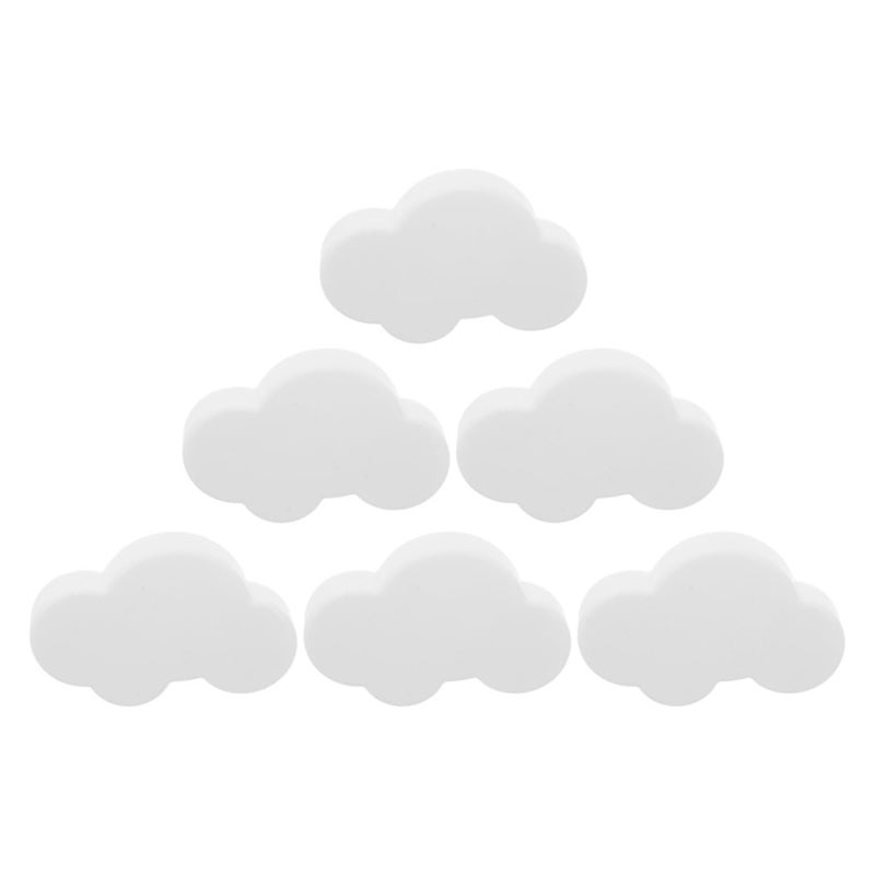 Cloud Shaped Soft Rubber Drawer Pull Handles White Cabinet Knobs Nursery Dresser Cupboard Decoration - Image 2