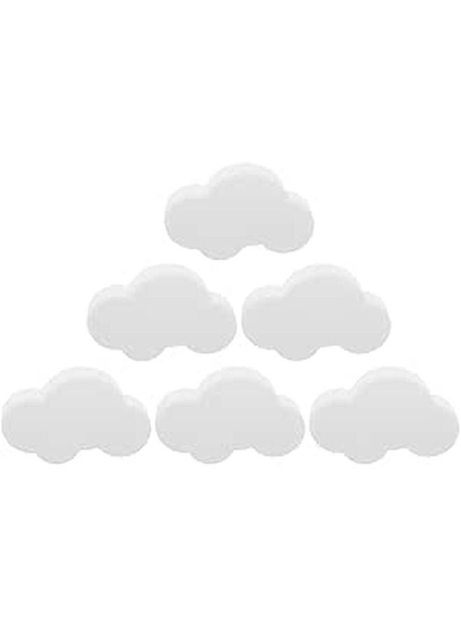 Cloud Shaped Soft Rubber Drawer Pull Handles White Cabinet Knobs Nursery Dresser Cupboard Decoration - Image 1