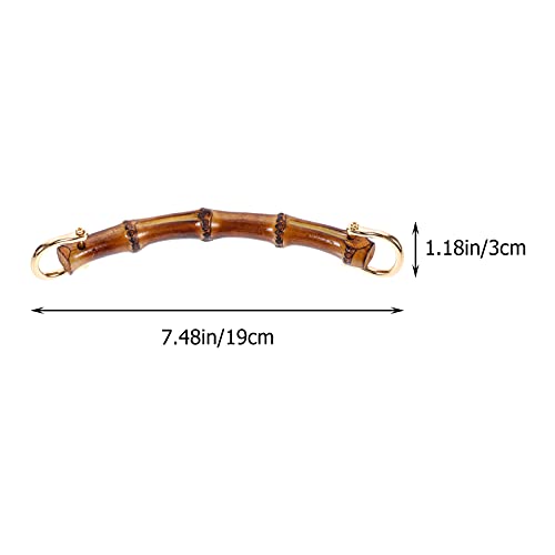 OSALADI Wooden U Shaped Handbag Handles, DIY Bags Accessories for Crossbody Bag Purse, Brown, 19X3X1.5cm - Image 2