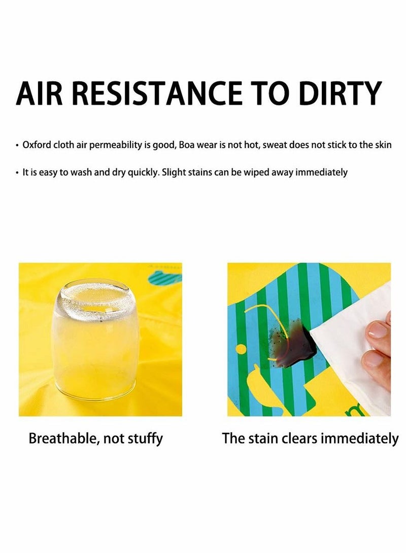 Excefore Kids Rain Poncho, Cartoon Hooded Raincoat Jacket Lightweight Schoolbag Waterproof Hoodie Coat Toddler Baby Boys Girls Cape for Sports Riding Camping Traveling Outdoors, S(75-90CM), Yellow - Image 3