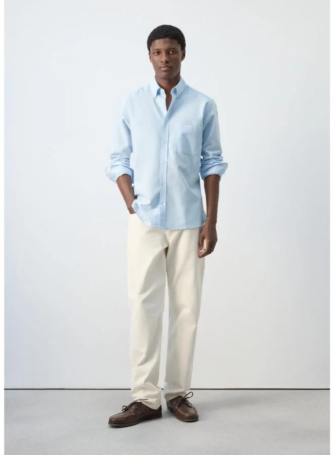 Mango Man  Lightweight Oxford shirt 100% cotton regular fit for Men | Best Price UAE