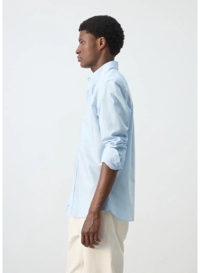 Mango Man  Lightweight Oxford shirt 100% cotton regular fit for Men | Best Price UAE