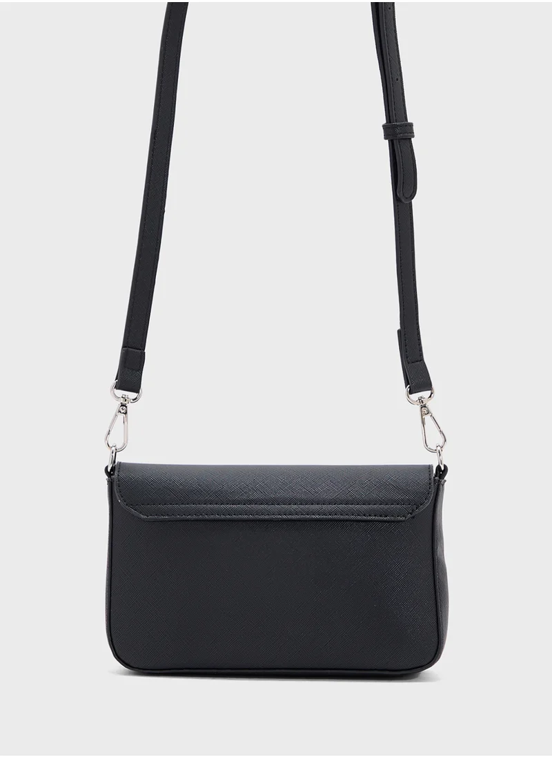 ايلا Metal Trim Detail Crossbody Bag