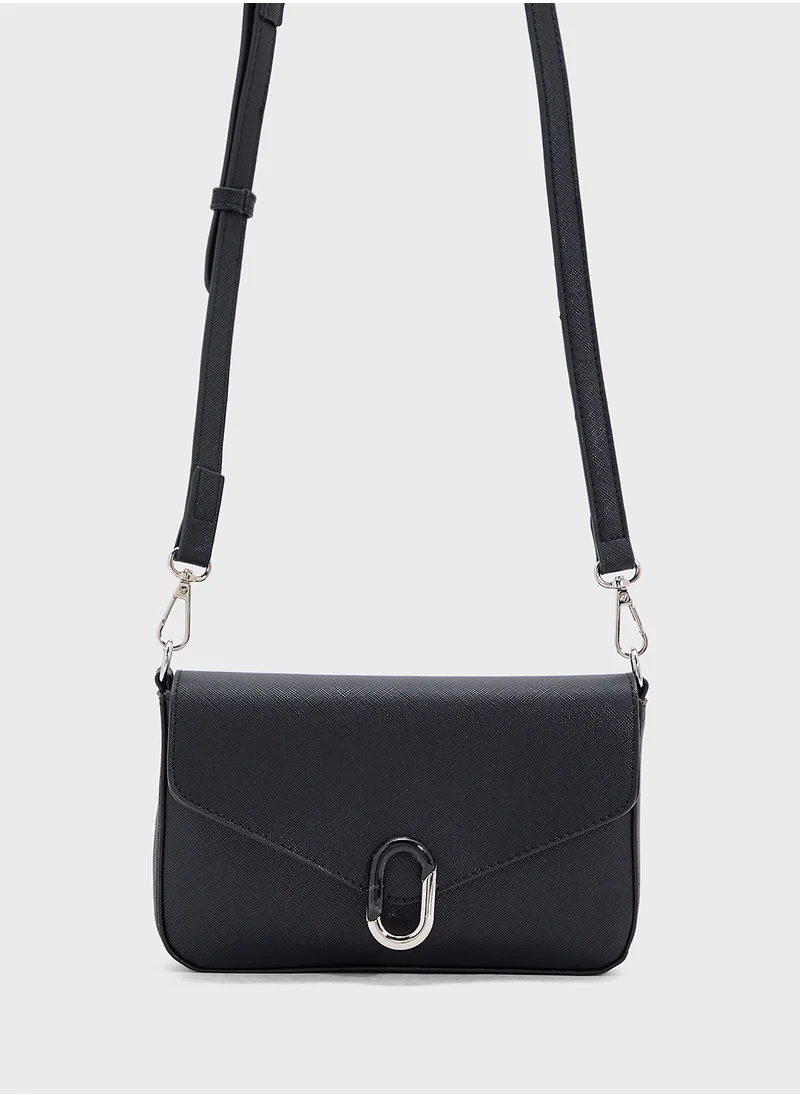 ايلا Metal Trim Detail Crossbody Bag