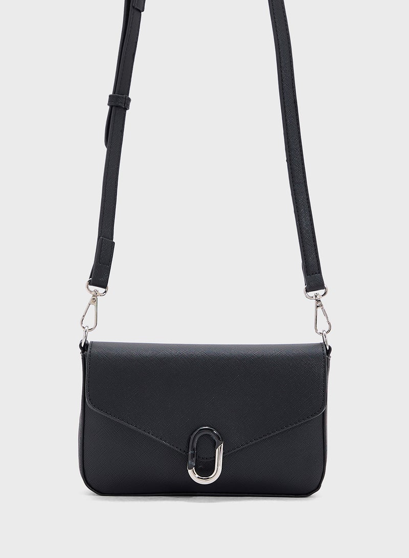 ايلا حقيبة كروس بودي بتفاصيل معدنية - Image 1