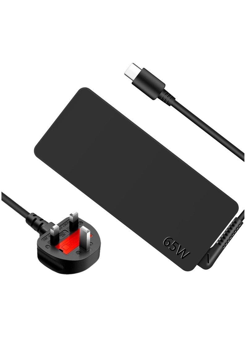 Ntech Ntech 65W USB C Lenovo Laptop Charger for Lenovo ThinkPad T14 T15 T480 T480s T490 T490s T580 T590 E14 E15 E480 E490 X13 X280 X380 X390 Chromebook C330 S330 100e 300e 500e Yoga Type C Power Supply Adap  - Image 1