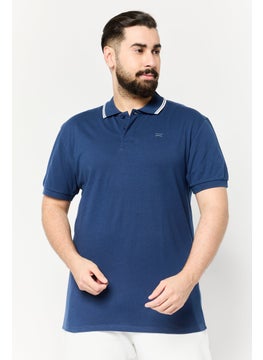 RBX Men Sportswear Fit Short Sleeves Outdoor Polo Shirt, Ensign Blue  - Image 1