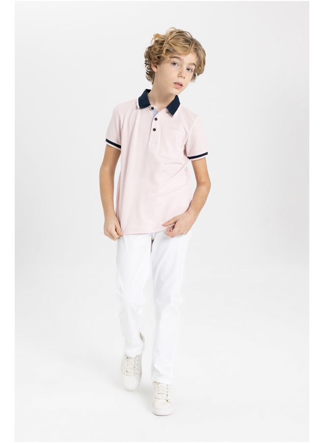 DeFacto - Boy Regular Fit Polo Neck Knitted Short Sleeve Polo T-Shirt - Image 1