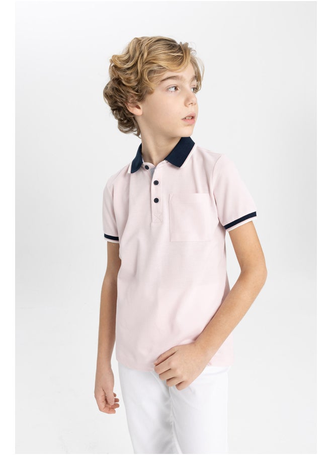 DeFacto - Boy Regular Fit Polo Neck Knitted Short Sleeve Polo T-Shirt - Image 1
