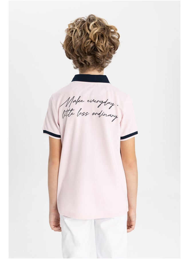 DeFacto - Boy Regular Fit Polo Neck Knitted Short Sleeve Polo T-Shirt - Image 1